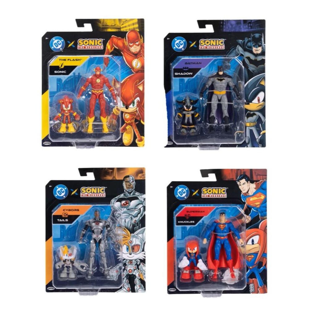 DC X Sonic the Hedgehog Flash Sonic/Batman Shadow/Superman Knuckles/Cyborg Tails